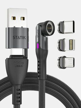 ⚡ Statik 360 Pro Magnetic Charging Cable 2x Bundle + Tips & Accessories 🔌✨